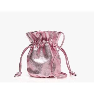 J. Crew Mini Metallic Blush Crossbody Pouch